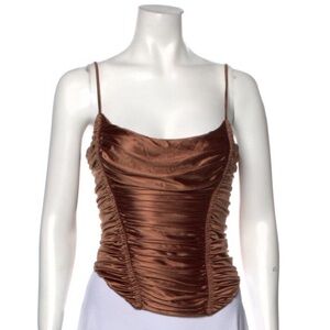 Brown Isa Boulder spaghetti strap top